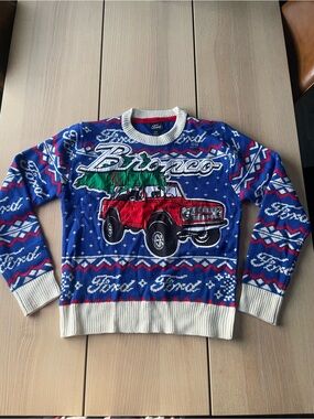 Ford Bronco Ugly Christmas Sweater men’s size small Bronco Christmas Sweater